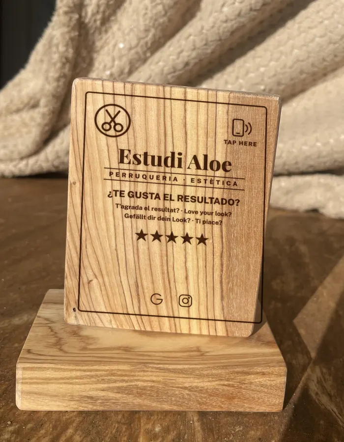 Placa de ejemplo para una peluquería