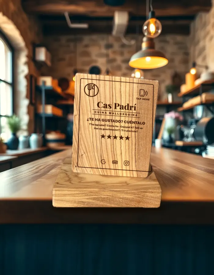 Placa de ejemplo para un restaurante